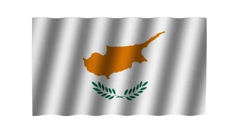 Waving  flag of Republic Cyprus . Stock Footage 113748824