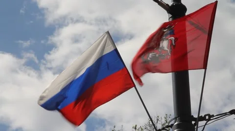 Waving flag Russia Stock Footage 44857709