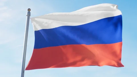Waving Flag Of Russia Loop Stock Footage 127628499