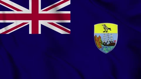 Waving Flag of The Saint Helena Stock Footage 294088609