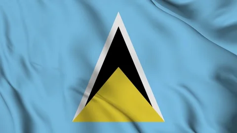 Waving Flag of The Saint Lucia Stock Footage 294088879
