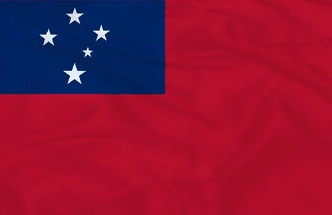 Waving Flag of Samoa Stock Illustration