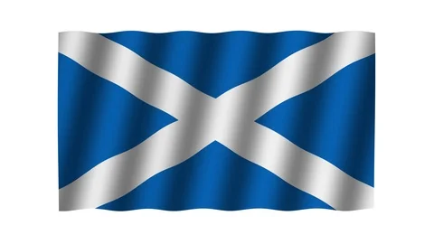 Waving flag of Scotland . Stock Footage 113864133