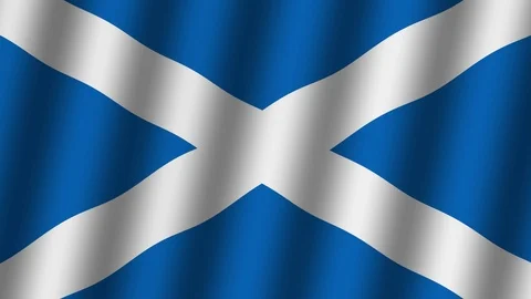Waving flag of Scotland . Stock Footage 113864185