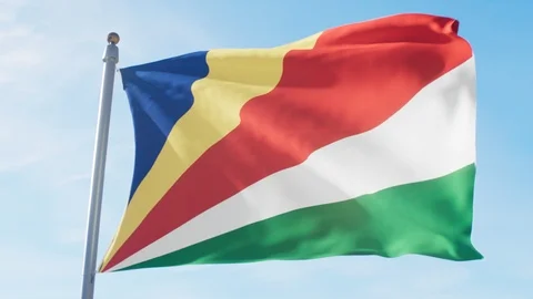 Waving Flag Of Seychelles Loop Stock Footage 127564905