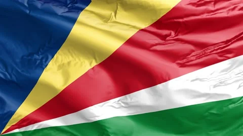 Waving flag of Seychelles Republic. Loop Stock Footage 232725282