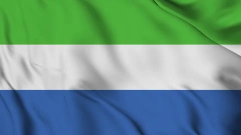 Waving Flag of The Sierra Leone Stock Footage 294089615