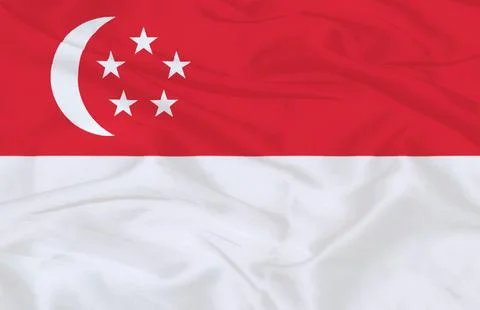 Waving Flag of Singapore Stock Illustration