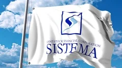 Waving flag with Tata Steel logo against, Stock Video