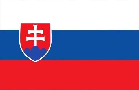 Waving Flag of Slovakia Stock Illustration