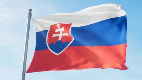 Waving Flag Of Slovakia Loop Stock Footage 127401913