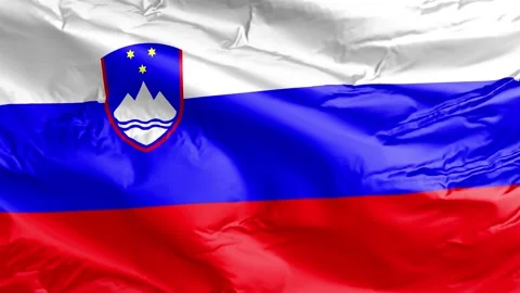 Waving flag of Slovenia Republic. Loop Stock Footage 232725278