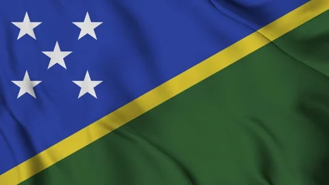 Waving Flag of The Solomon Islands Video stock 294090053