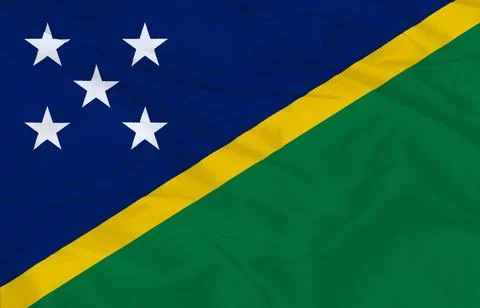 Waving Flag of Solomon Islands Stock Illustration