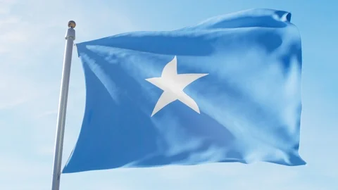 Waving Flag Of Somalia Loop Stock Footage 127479882
