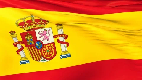 Waving flag of Spain Stock Footage 115715020