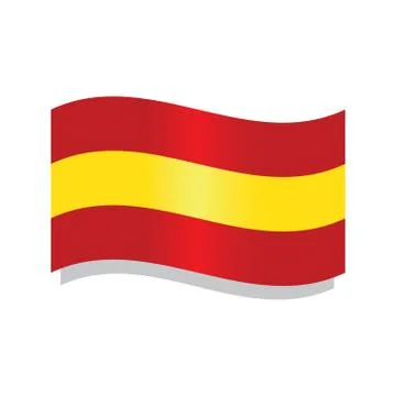 Waving flag of Spain Stock Illustration