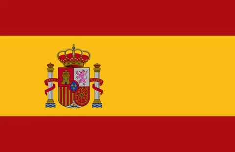 Waving Flag of Spain Stock Illustration