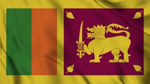 Waving Flag of The Sri Lanka Video stock 294090224
