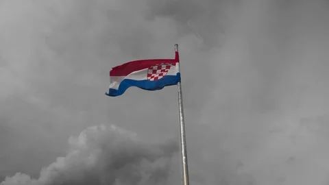 Waving flag of Сroatia Stock Footage 108676556