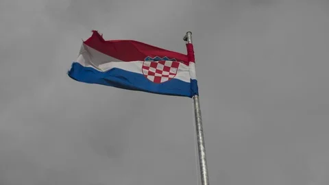 Waving flag of Сroatia Stock Footage 108676586