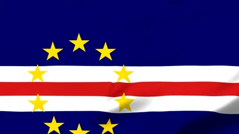 Waving flag with stars and horizontal stripes on transparent background Video stock 343573980