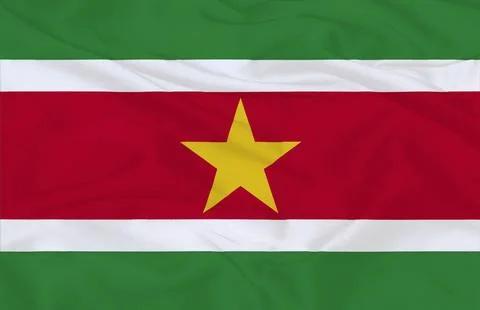 Waving Flag of Suriname Stock Illustration