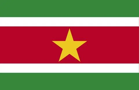 Waving Flag of Suriname Stock Illustration