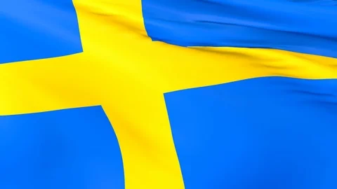 Waving flag of Sweden Stock Footage 115714985