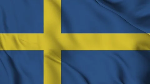 Waving Flag of The Sweden Stock Footage 294090353