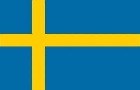 Waving Flag of Sweden Stock Illustration