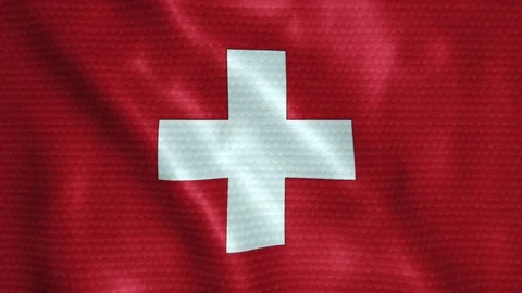Waving Flag of Switzerland Stock Footage 109487968