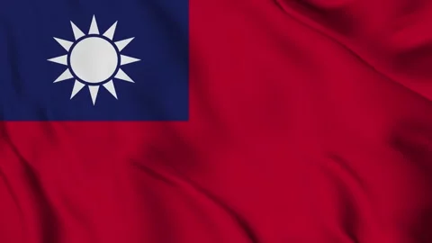 Waving Flag of The Taiwan Stock Footage 294090356