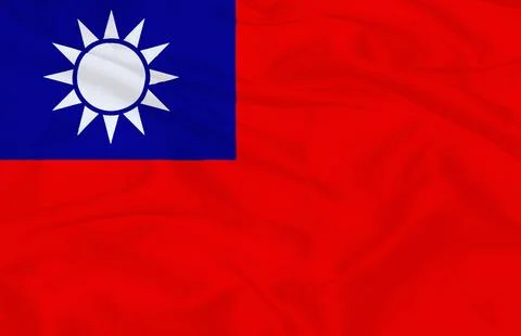 Waving Flag of Taiwan Stock Illustration
