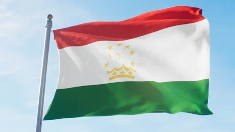 Waving Flag Of Tajikistan Loop Stock Footage 127478469
