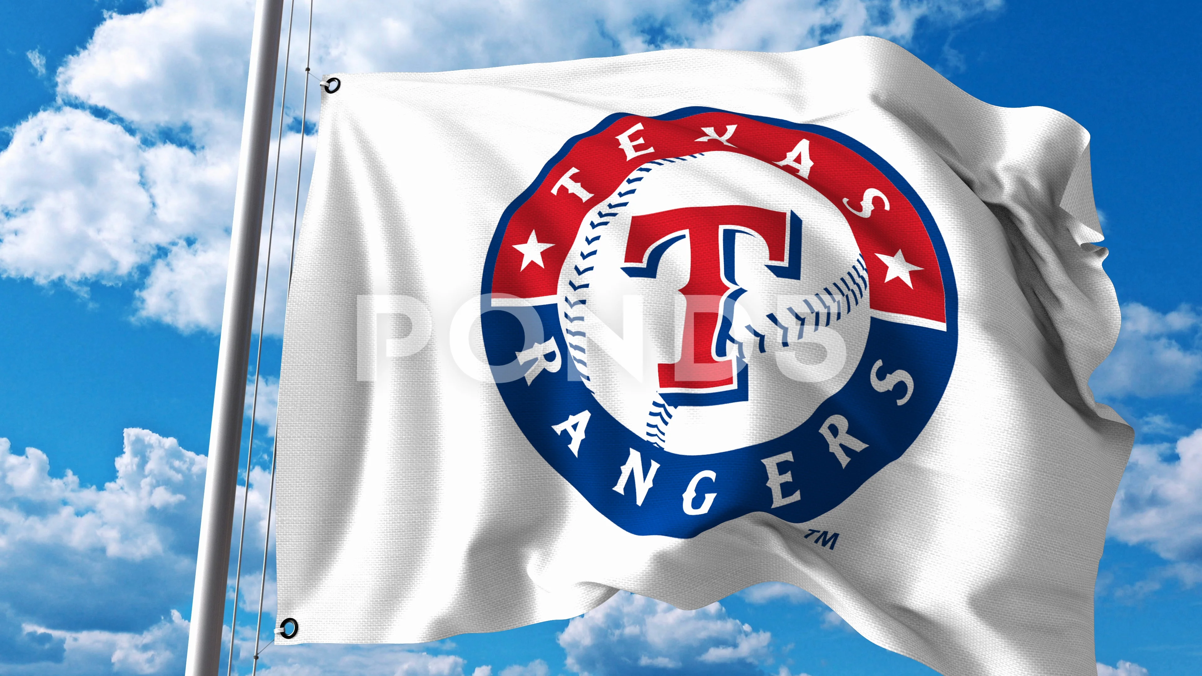 Waving flag with Texas Rangers professio... | Stock Video | Pond5