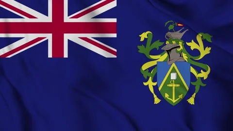 Waving Flag of ThePitcairn Islands Stock Footage 294091981