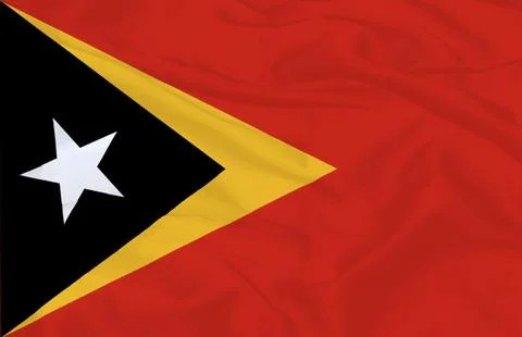 Waving Flag of Timor-Leste Stock Illustration