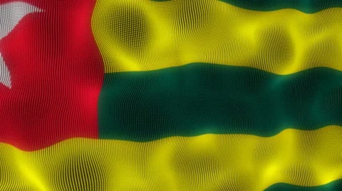 Waving Flag Togo Stock Footage 54704726