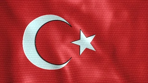Waving Flag of Turkey Stock Footage 109487862