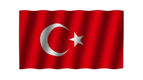 Waving flag of Turkey . Stock Footage 114165399
