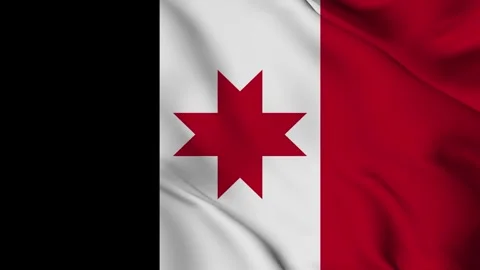 Waving Flag of The Udmurtia Video stock 294091292