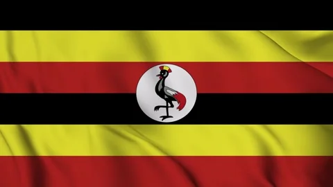 Waving Flag of The Uganda Stock Footage 294091410