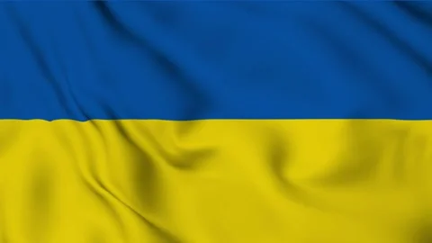 Waving flag of Ukraine loop animation. Stock Footage 167354691