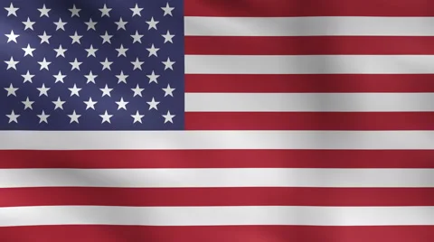 Waving flag of United States of America (USA) Stock Footage