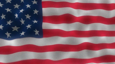 Waving Flag USA Stock Footage 31324275