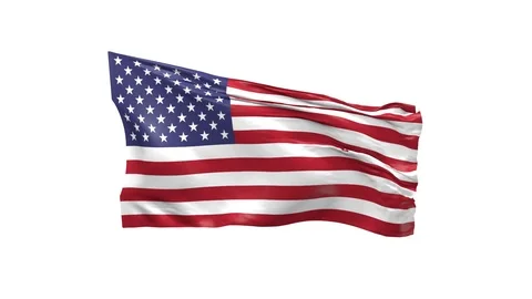 Waving flag of the USA Stock Footage 89615108