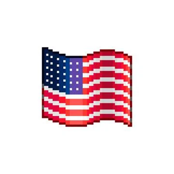 Waving flag of USA	 Stock-Illustration