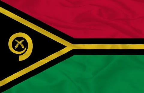 Waving Flag of Vanuatu Stock Illustration