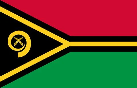 Waving Flag of Vanuatu Stock Illustration